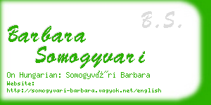 barbara somogyvari business card